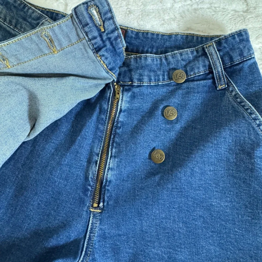 Lee Heritage Wrap Skort Womens 16 Cyclone Blue Denim Jean Stretch Y2K